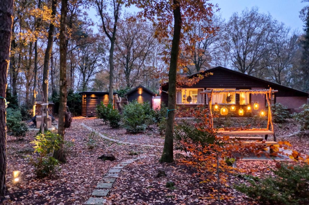 Lodge In Een Bosrijke Omgeving Met Hottub & Sauna Opt Rheezerveen Exteriér fotografie