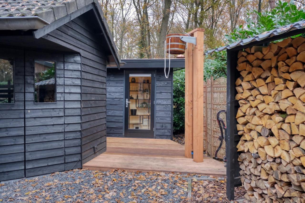 Lodge In Een Bosrijke Omgeving Met Hottub & Sauna Opt Rheezerveen Exteriér fotografie
